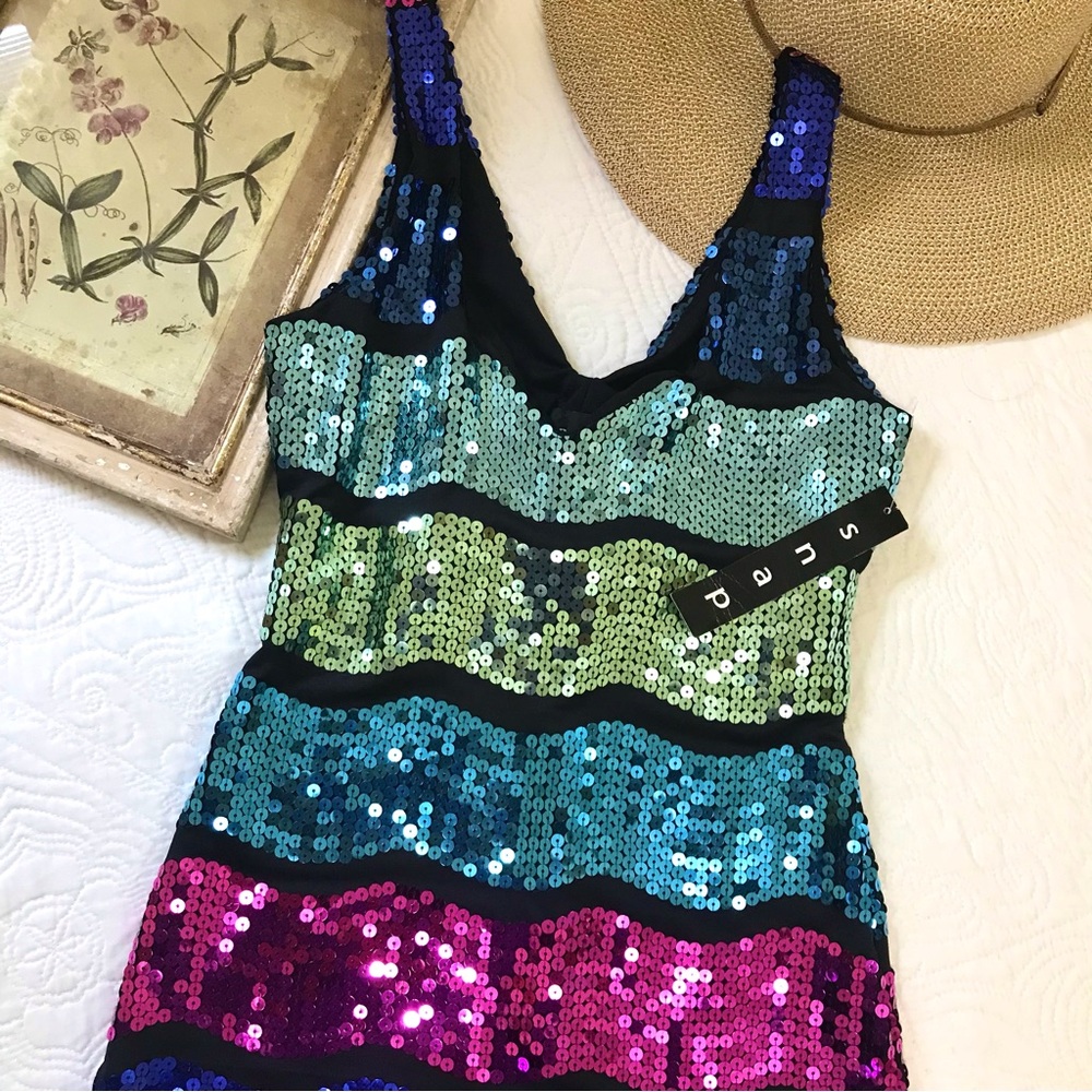 NWT Snap Vibrant Sequin Cocktail Dress - Picture 6 of 16